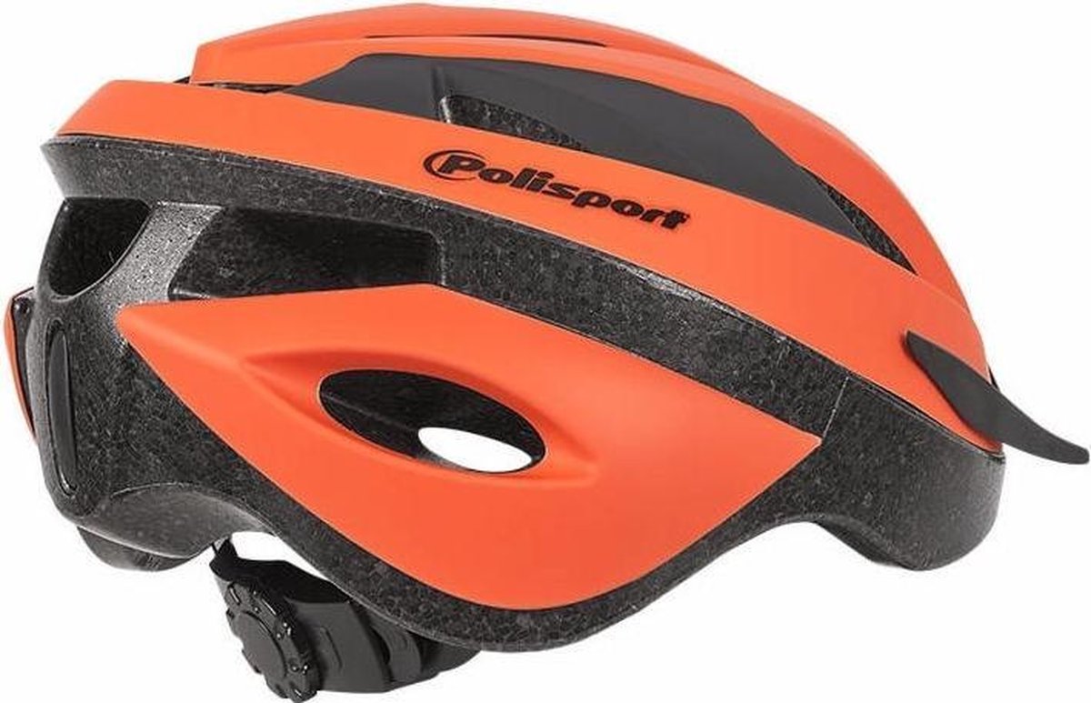 Polisport Sport Ride fietshelm - Maat M (54-58cm) - Oranje fluor/mat zwart