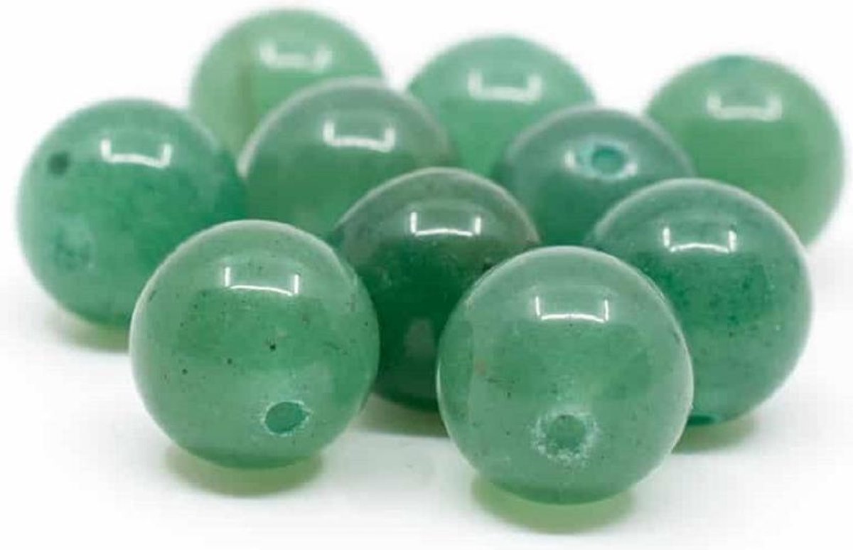 Edelsteen Losse Kralen Groene Aventurijn – 10 stuks (12 mm)