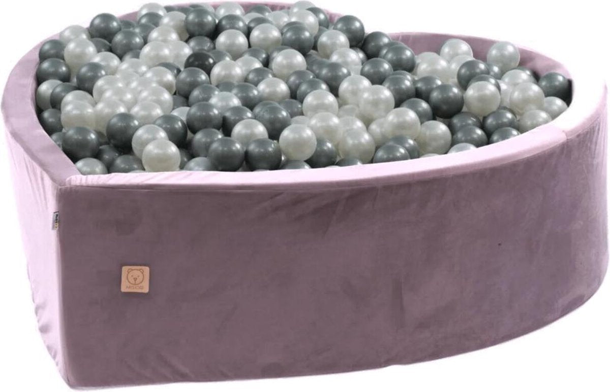 Hartvormig Ballenbak - Incl.300 ballen-  Lila - Ballenbak  - Ballenbad - Ballenbak baby - Luxe ballenbak voor kinderen