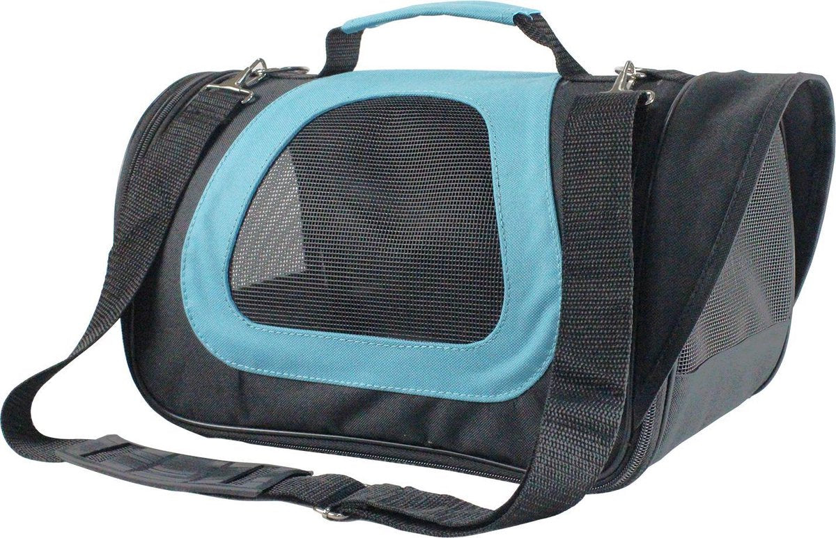 Nobleza Rugzak voor Huisdieren - Transport tas - Dieren draagtas - L45 x B28 x H29 cm - L - Blauw