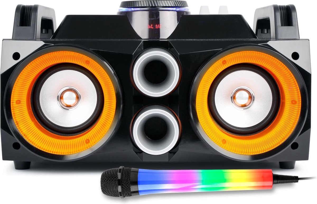 Karaoke set kinderen - Fenton MDJ100 karaoke set met lichtgevende karaoke microfoon