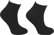 6-Pack Quarter Katoenen Sneakersokken Shorty Unisex - Zwart - Maat 46-50