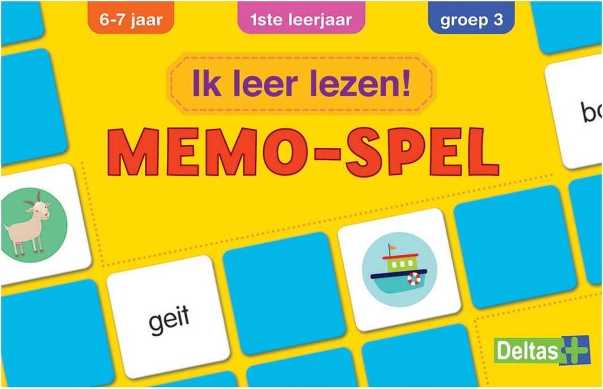 Deltas Memo Spel Ik Leer Lezen! 14 Cm 56 Kaartjes