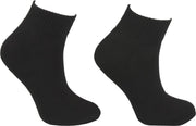 6-Pack Quarter Katoenen Sneakersokken Shorty Unisex - Zwart - Maat 40-46
