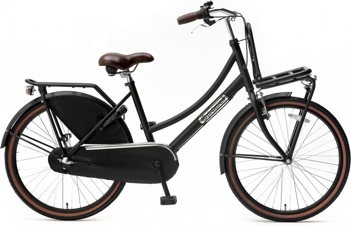 Popal Daily Dutch Basic+ Kinderfiets - 24 inch - 3 versnellingen - Zwart