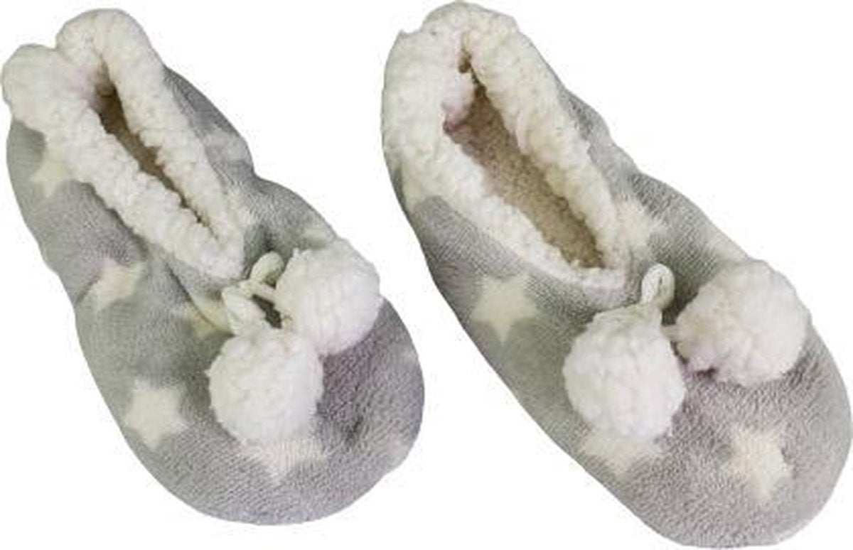 Laag Model Pantoffel Sterren /  Balletjes - Grijs - Maat 28 / 30
