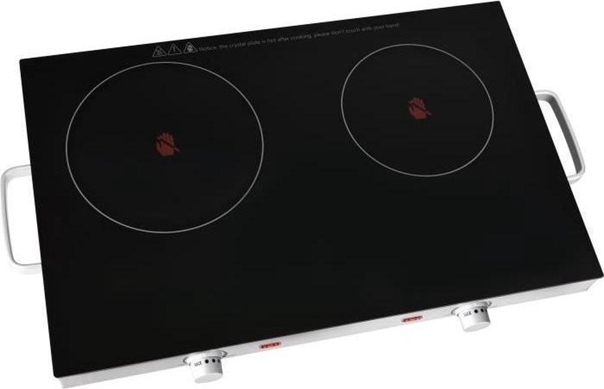KALORIK TKGDCKP1001 Dubbele elektrische kachel - 3200 W - 56 x 36 cm - Zwart