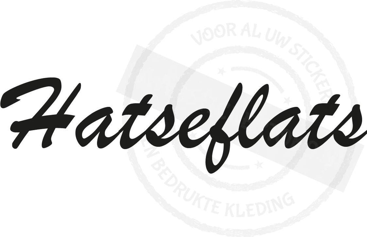 Auto sticker Hatseflats | Wit | 20cm | Stickertoko.nl