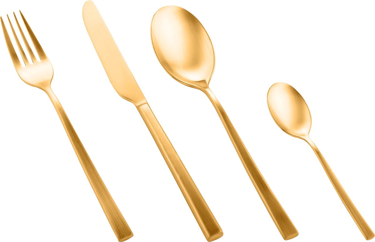 24-delig bestek Firenze Goud mat (Oro Ice)