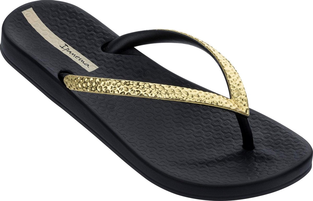 Ipanema Anatomic Mesh Dames Slippers - Black/Gold - Maat 41/42