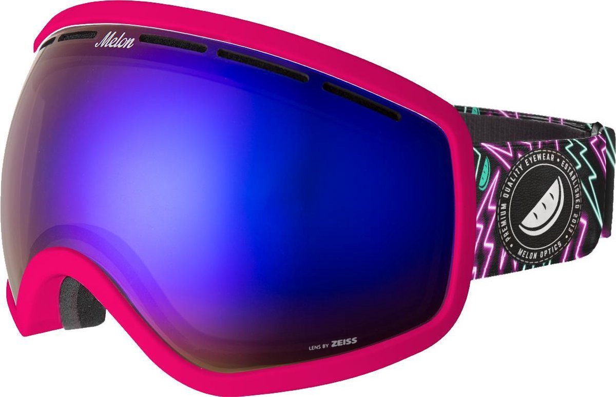 Melon Chief goggle pink / bolts / blue chrome