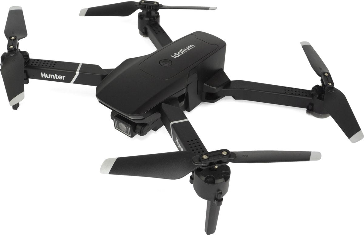 Idalium Hunter – Drone met camera voor buiten en binnen – 4K Camera – Inclusief opbergtas en 2 accu's