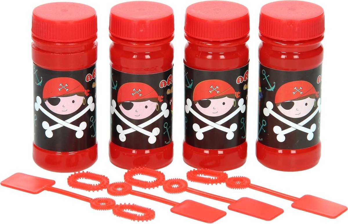 Lg-imports Bellenblaas Piraat 4x50 Ml Rood