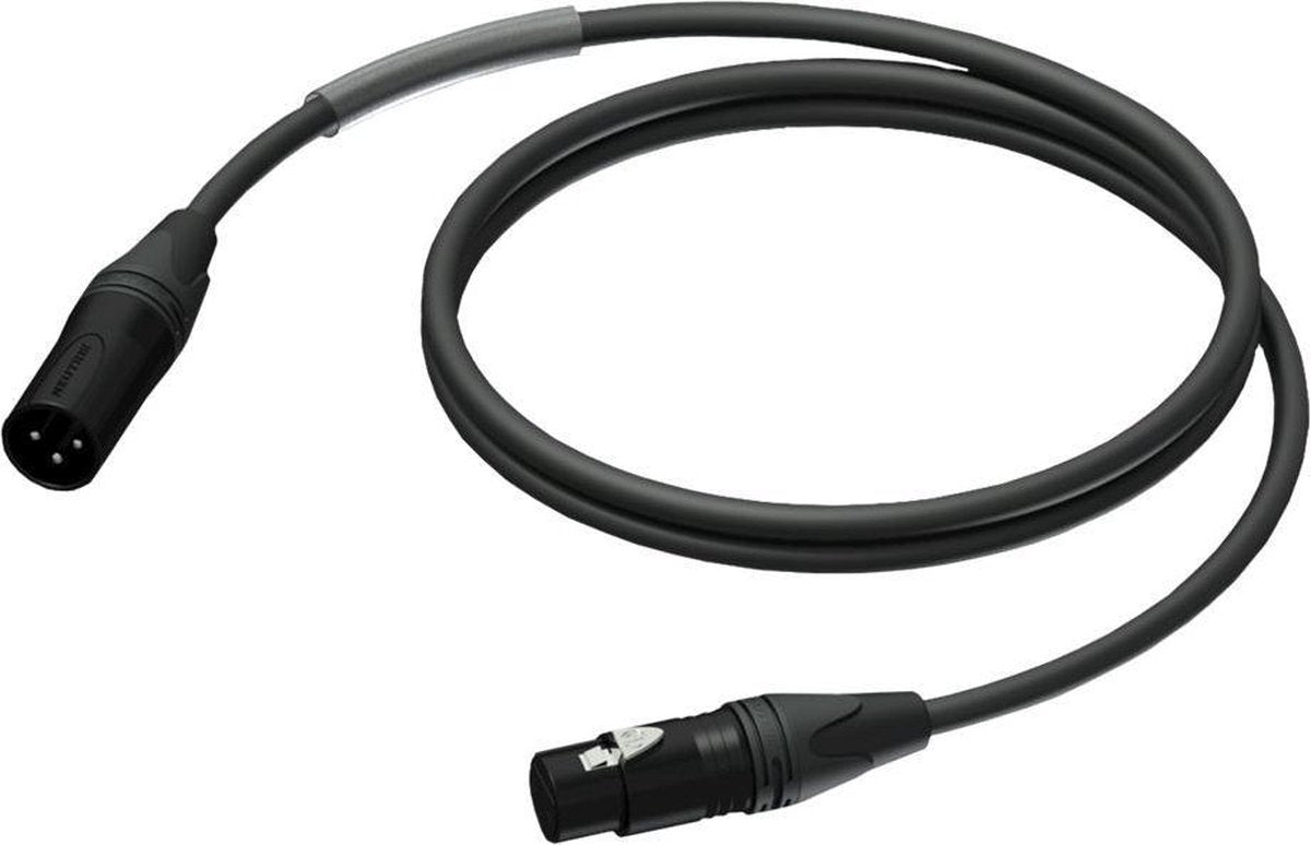 Procab / Neutrik PRD953 3-pins XLR (m) - 3-pins XLR (v) DMX kabel - 0