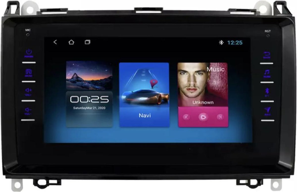 Mercedes Benz 9inch A klasse B klasse Vito Viano Sprinter Volkswagen Crafter Android 10 navigatie en multimediasysteem 1+16GB