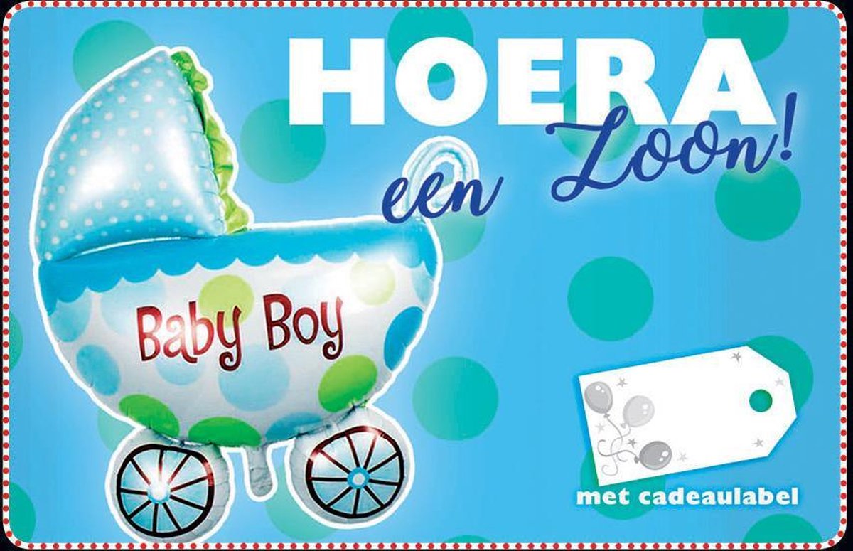 Folie ballon Hoera een zoon