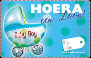 Folie ballon Hoera een zoon