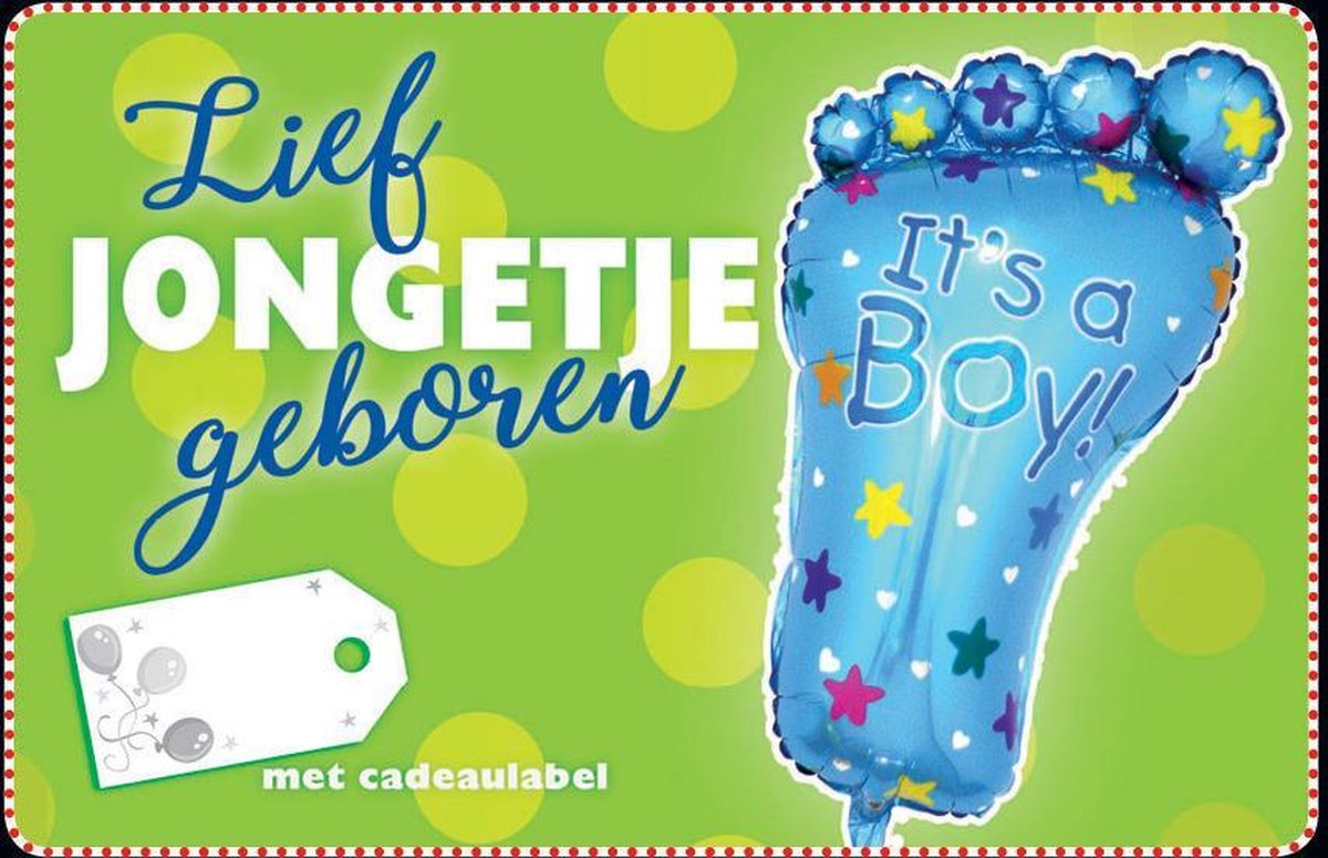 Folie ballon een jongen geboren