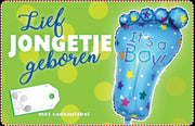 Folie ballon een jongen geboren