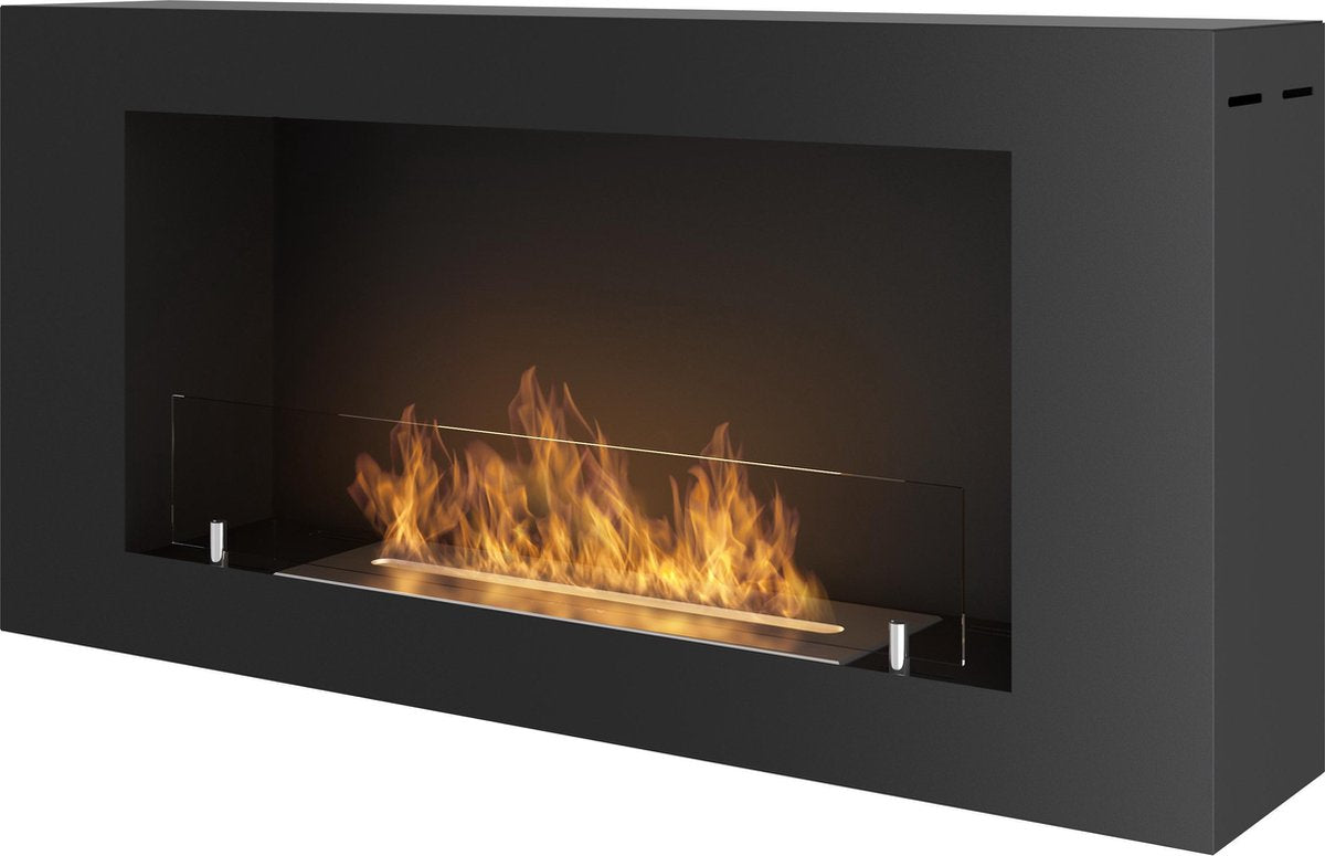 Infire -bio-ethanol - sfeerhaard met glasplaat - wandsfeerhaard- 91x44cm.
