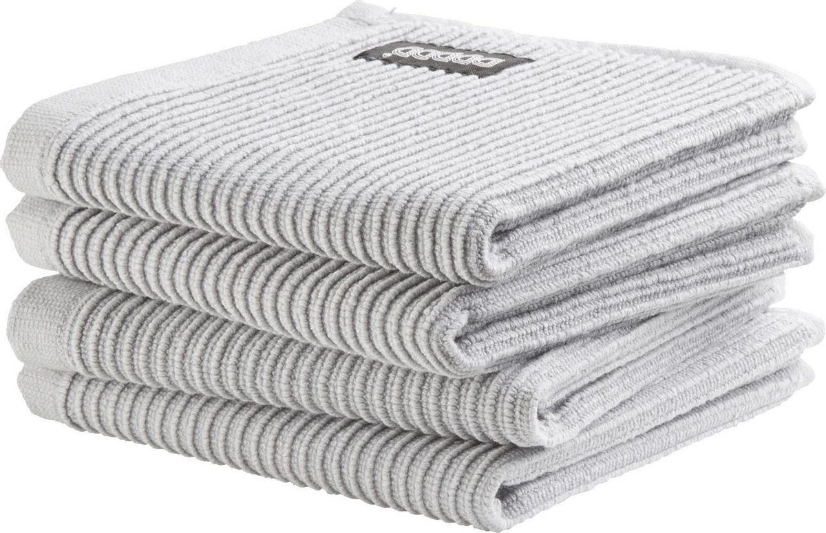 DDDDD vaatdoek Basic Clean neutral - light grey - 30 x 30 cm - 4 stuks
