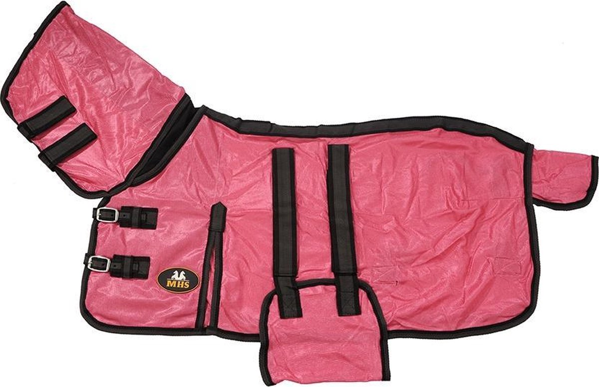MHS Vliegendeken met Vaste Hals Pink 145cm