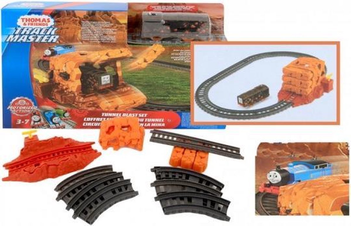 Tunnel Blast Treinrails Speelset Junior Multicolor
