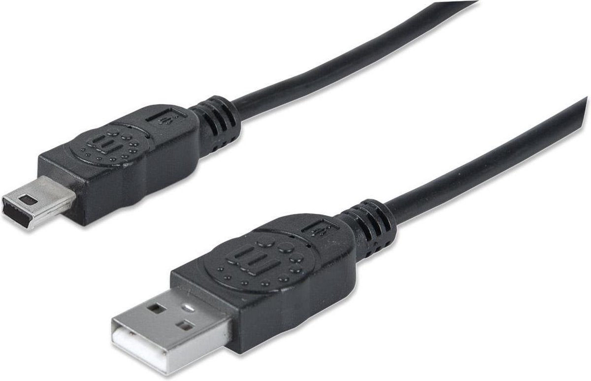 Manhattan - USB 2.0 A Male naar USB 2.0 Mini Male - 1.8 m
