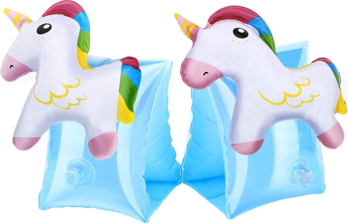 Unicorn zwembandjes - opblaasbaar - zwemband - zwemvleugels - zwemgordel - veilig - zwemmen - evooni - kinderen - 3-6 jaar - 15 tot 30kg - kers - aardbei - ananas - toekan - haai - unicorn - eenhoorn - krab