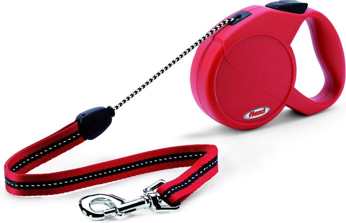 Flexi Classic - Hondenriem - Koord - Rood - L - 5 m