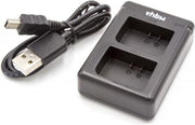 VHBW Camera duo acculader compatibel met Garmin VIRB X