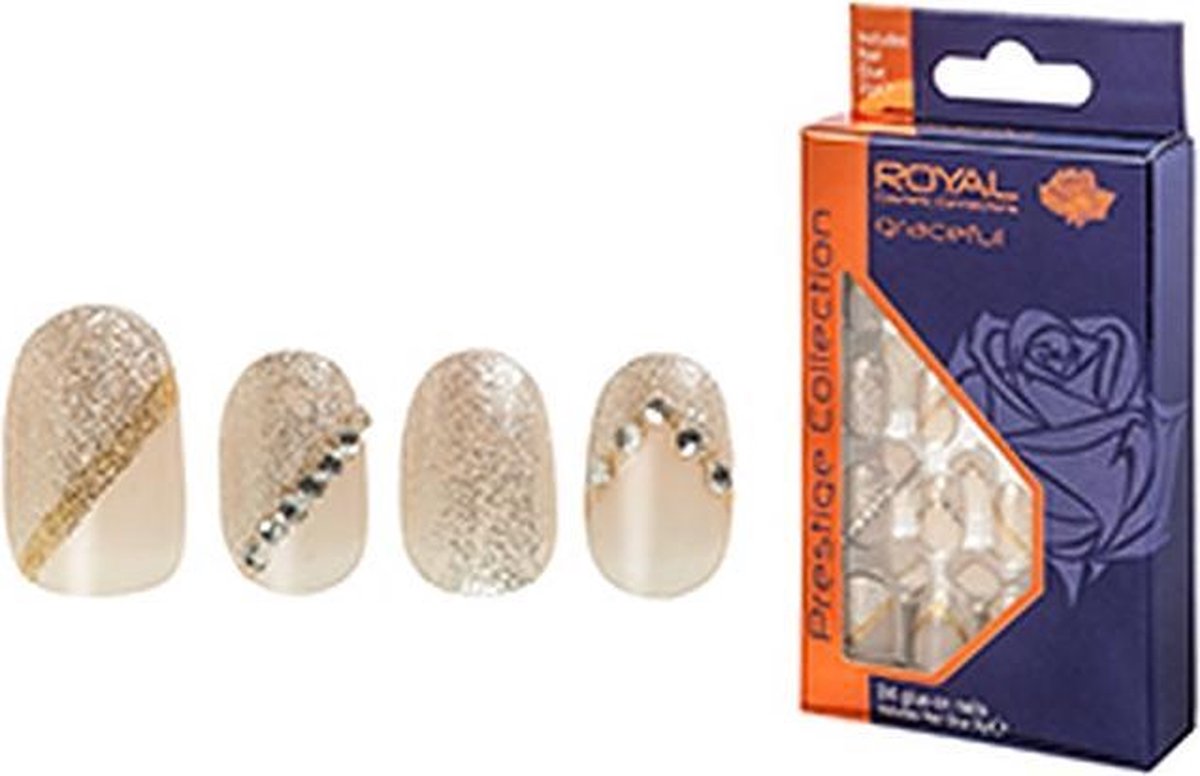 Royal 24 Glue-on Nails - Graceful