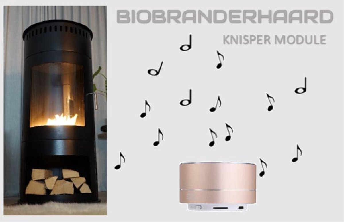 geluid openhaard vuur | Geluid Knisperend haardvuur/ knisper module| knapperend haardvuur | voor bio ethanolhaard of elektrische haard| 4 verschillende geluiden | roze