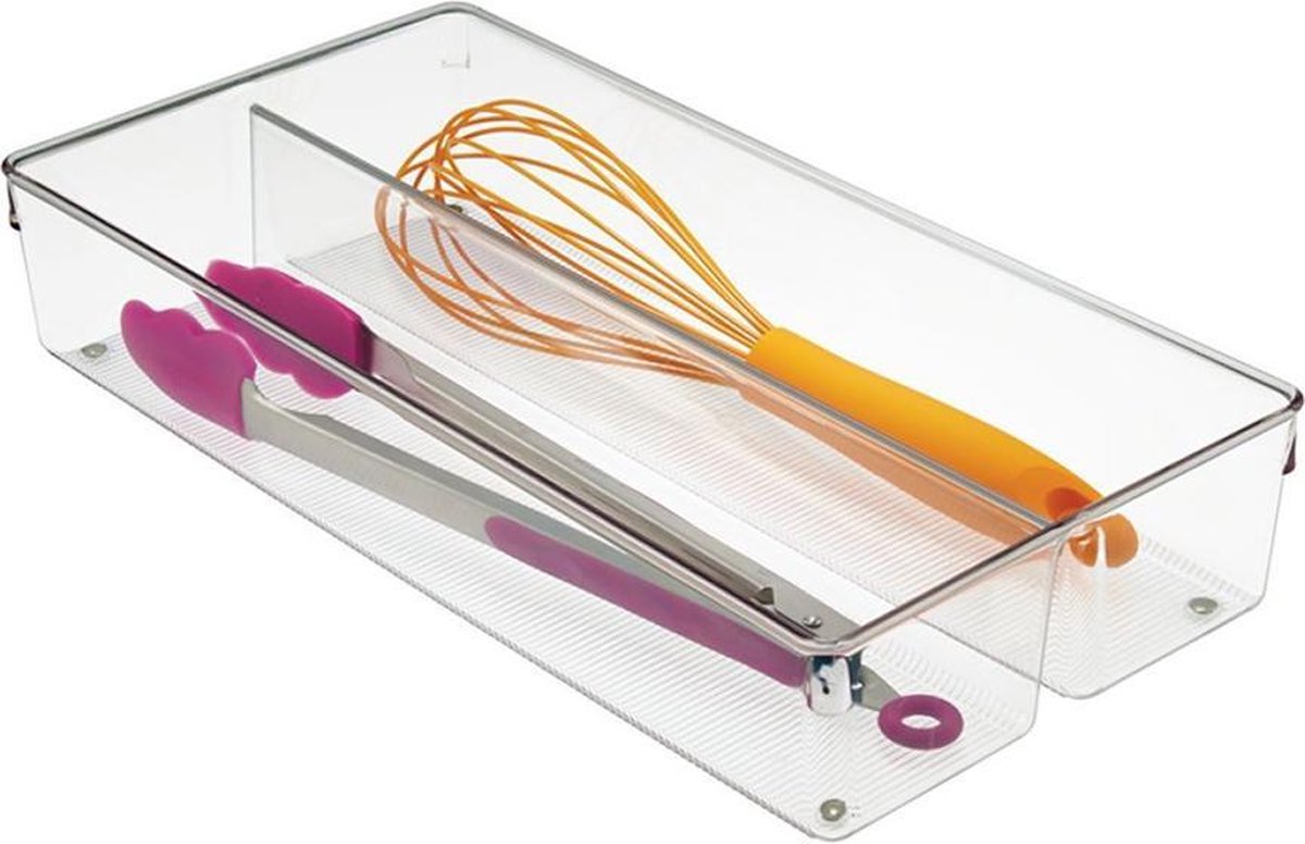 Ladebakjes transparant 8 cm hoog iDesign - Linus