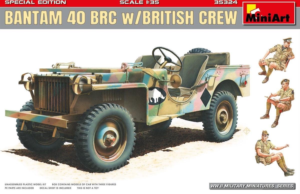 Miniart - Bantam 40 Brc W/british Crew S.e. 1:35 (4/20) * - MIN35324 - modelbouwsets
