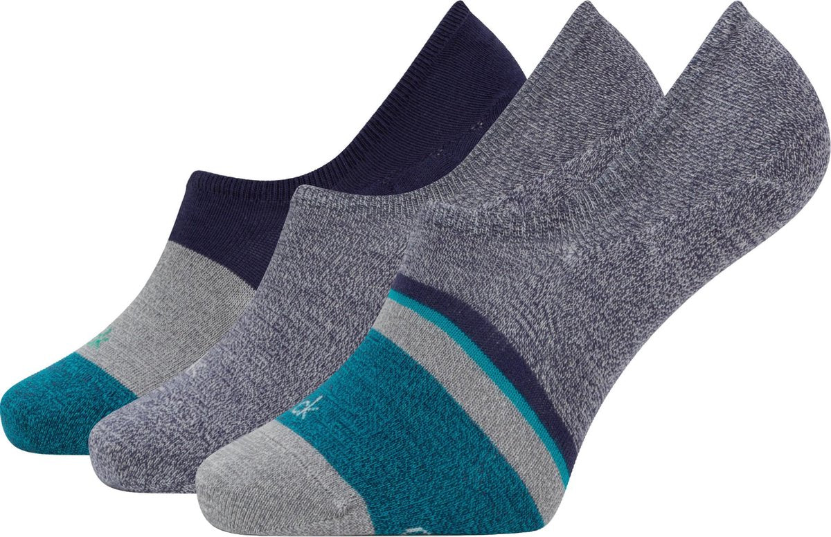 Calvin Klein Sustainable Flat Knit Liner Ben 3P Heren Sokken - Maat One Size