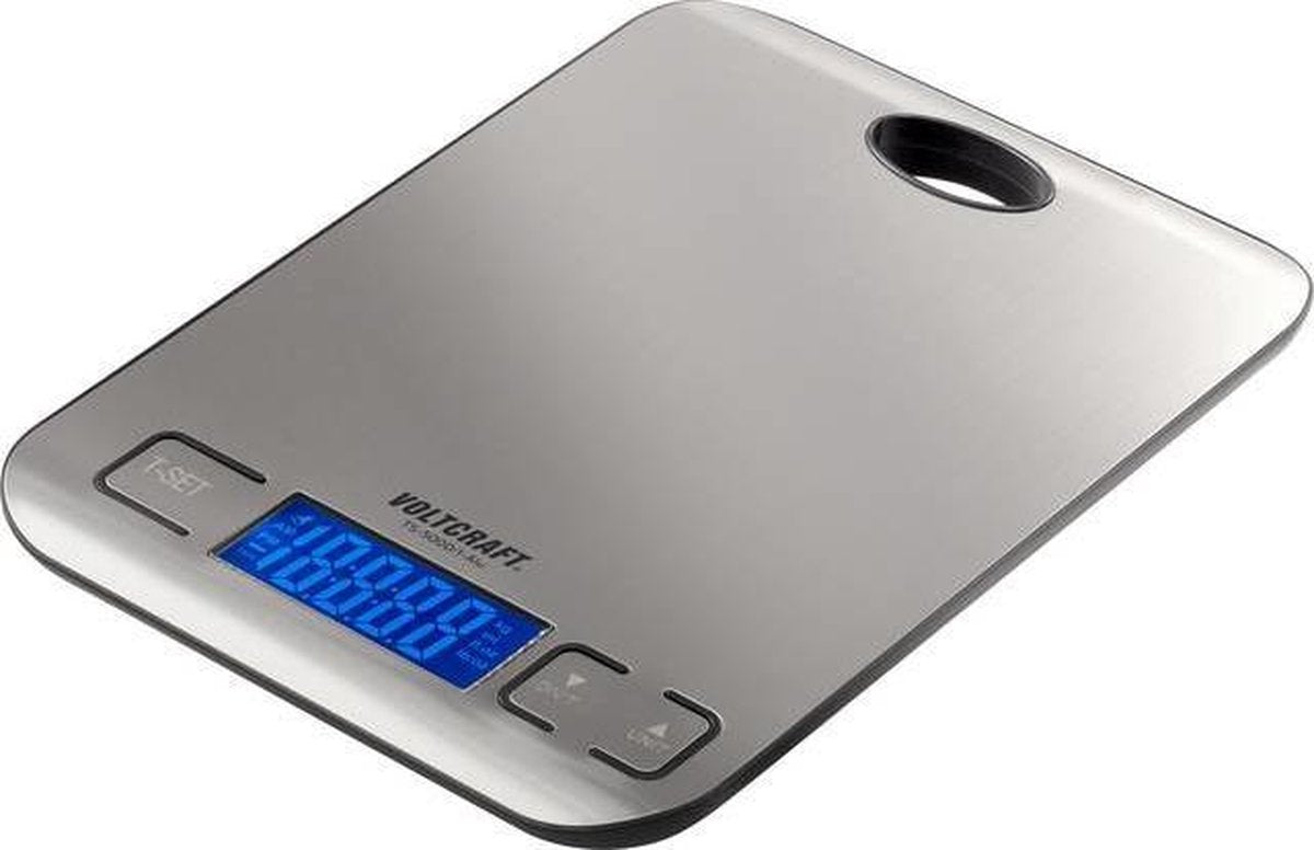 VOLTCRAFT Brievenweegschaal Weegbereik (max.): 5 kg Resolutie: 1 g werkt op batterijen RVS