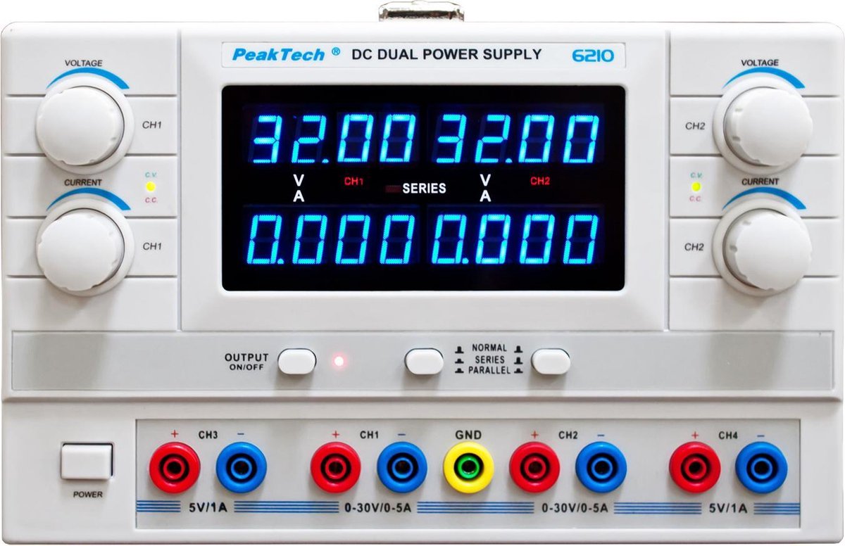 Peaktech 6210: Digitale voeding