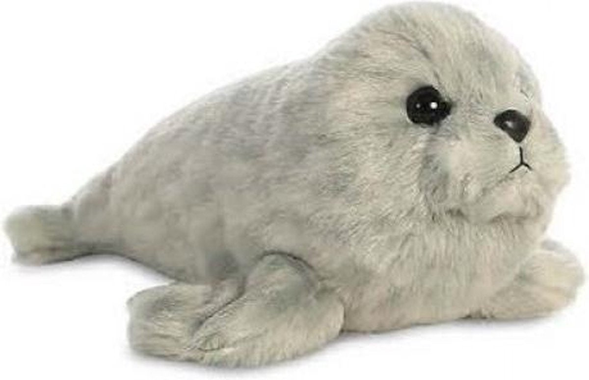 Aurora Knuffel Mini Flopsie Zeehond Grijs 20