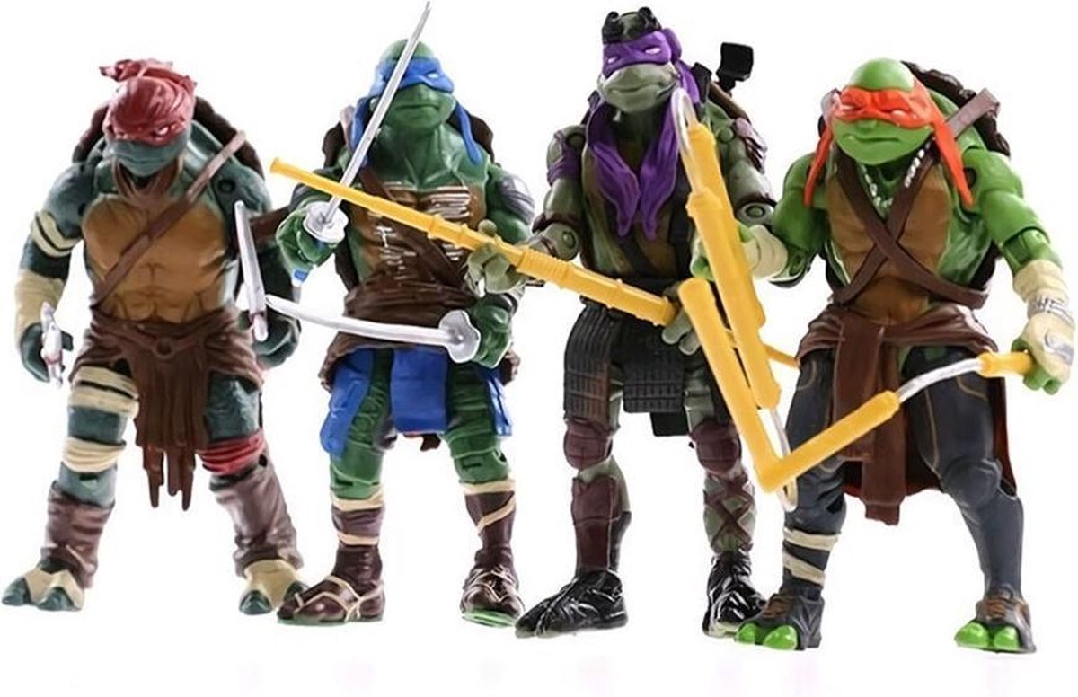 Ninja Turtles Speelgoed -Ninja Actiefiguur - Speelgoed - Figuren Set - Kadoset - Leuke Collectie Actiefiguren - 10/12cm  - 4 Stuks