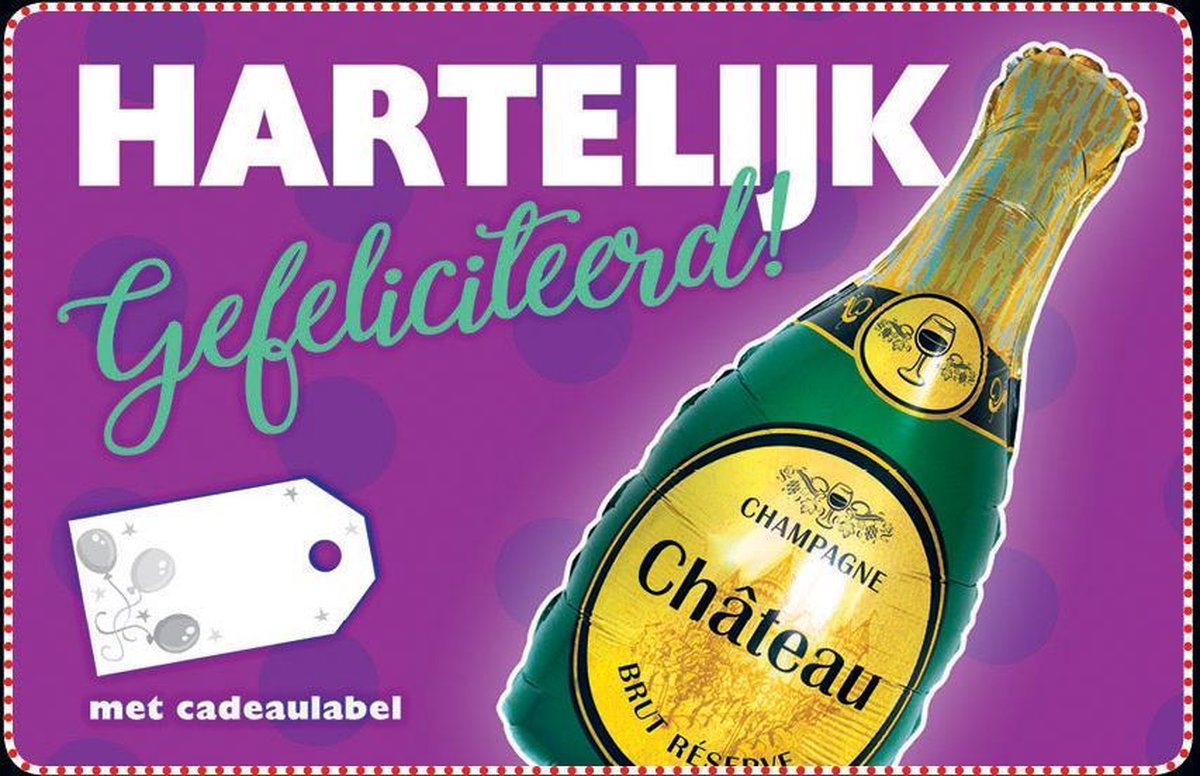 Folie ballon Champagne fles GROOT