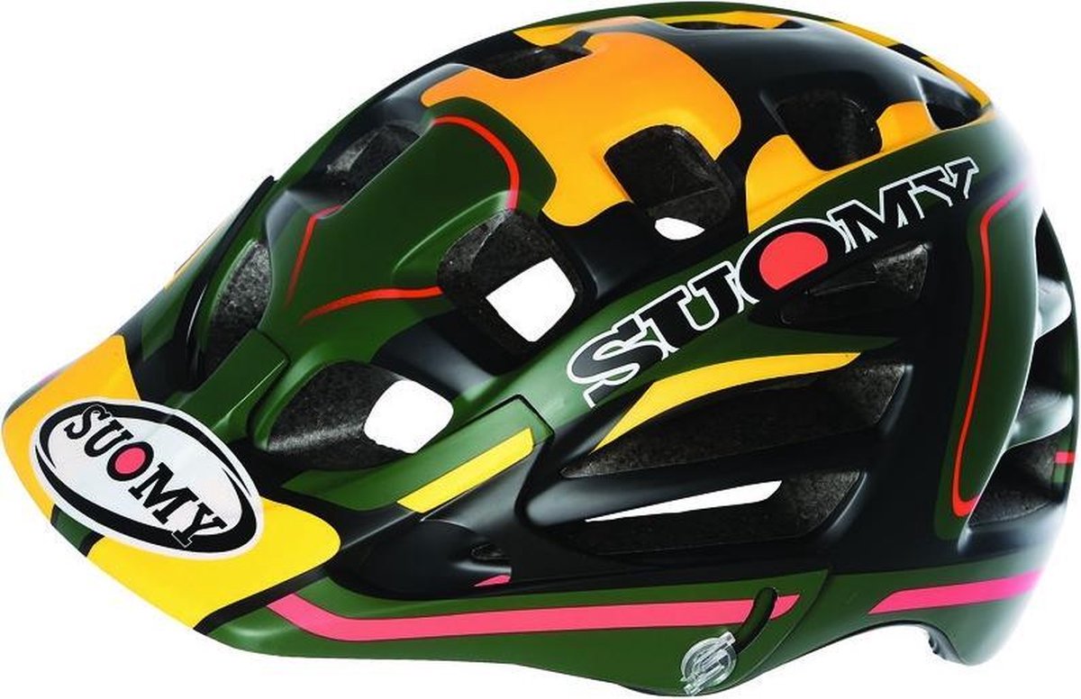 Suomy helm Scrambler Desert (groen/mat geel)