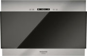 HOTPOINT HHVP6.4FLLK Decoratieve kap - 384 m3 lucht / h max - 63 dB max - 3 snelheden - L 60 cm - Roestvrij staal + zwart glas