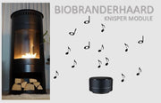 geluid openhaard vuur | Geluid Knisperend haardvuur/ knisper module| knapperend haardvuur | voor bio ethanolhaard of elektrische haard| 4 verschillende geluiden | zwart