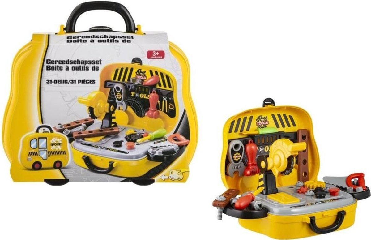 Gereedschapsset op wielen - 31 delige set - Kunststof koffer
