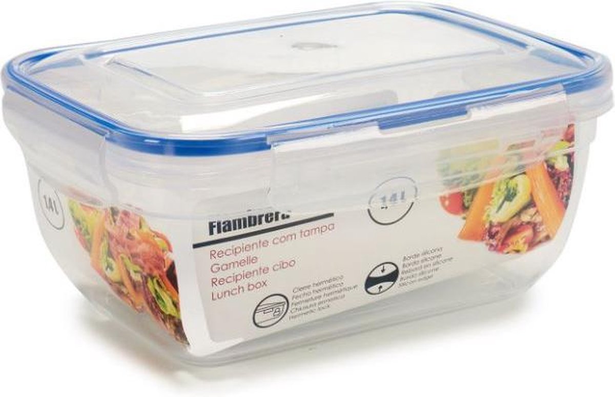 Vivalto Vershoudbakje Fiambrera 1400 Ml Siliconen Blauw