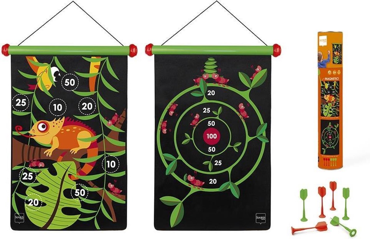 Scratch Magnetisch Dartspel Jungle