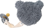 LOVEissue speenknuffel beer teddy donkergrijs katoen| BIBS fopspeen Smoke T2| 6 t/m 18 mnd