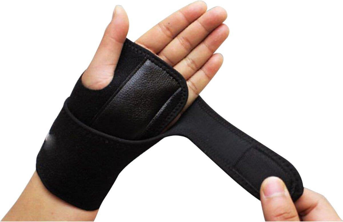 Polsbrace - Polssteun - Links - Universele Deluxe Carpaal Tunnel Syndroom Polsbrace - Zwart