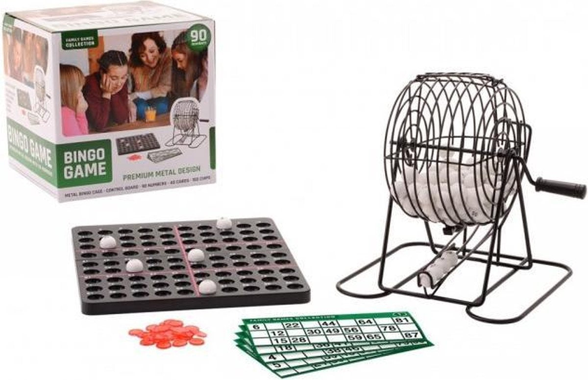 Metalen bingo spel met 90 nummers en 40 kaarten